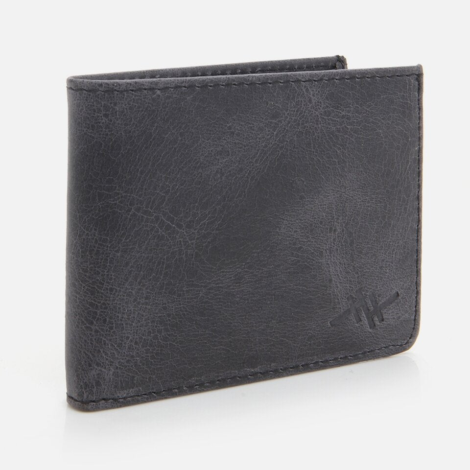 Genuine Leather Navy Blue Men's Wallet