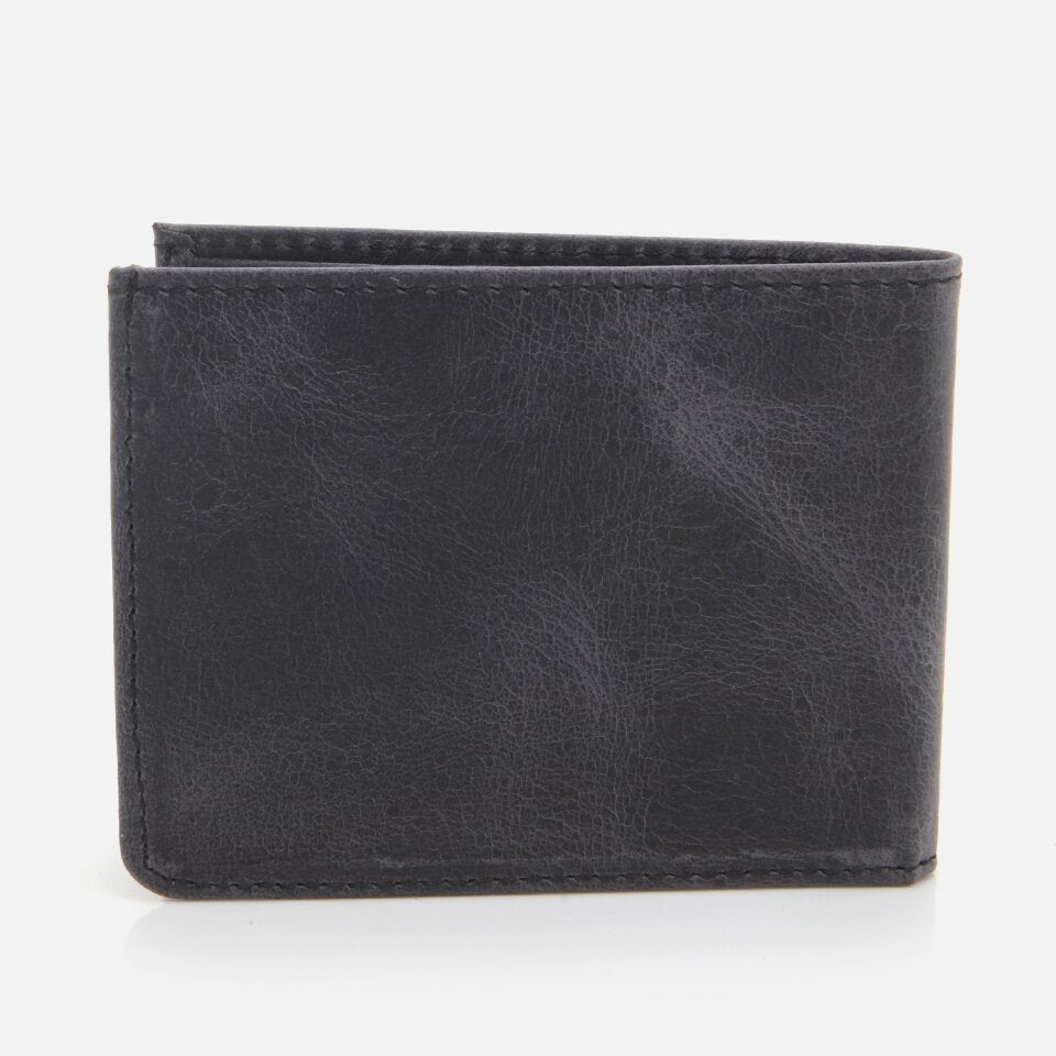 Genuine Leather Navy Blue Men's Wallet
