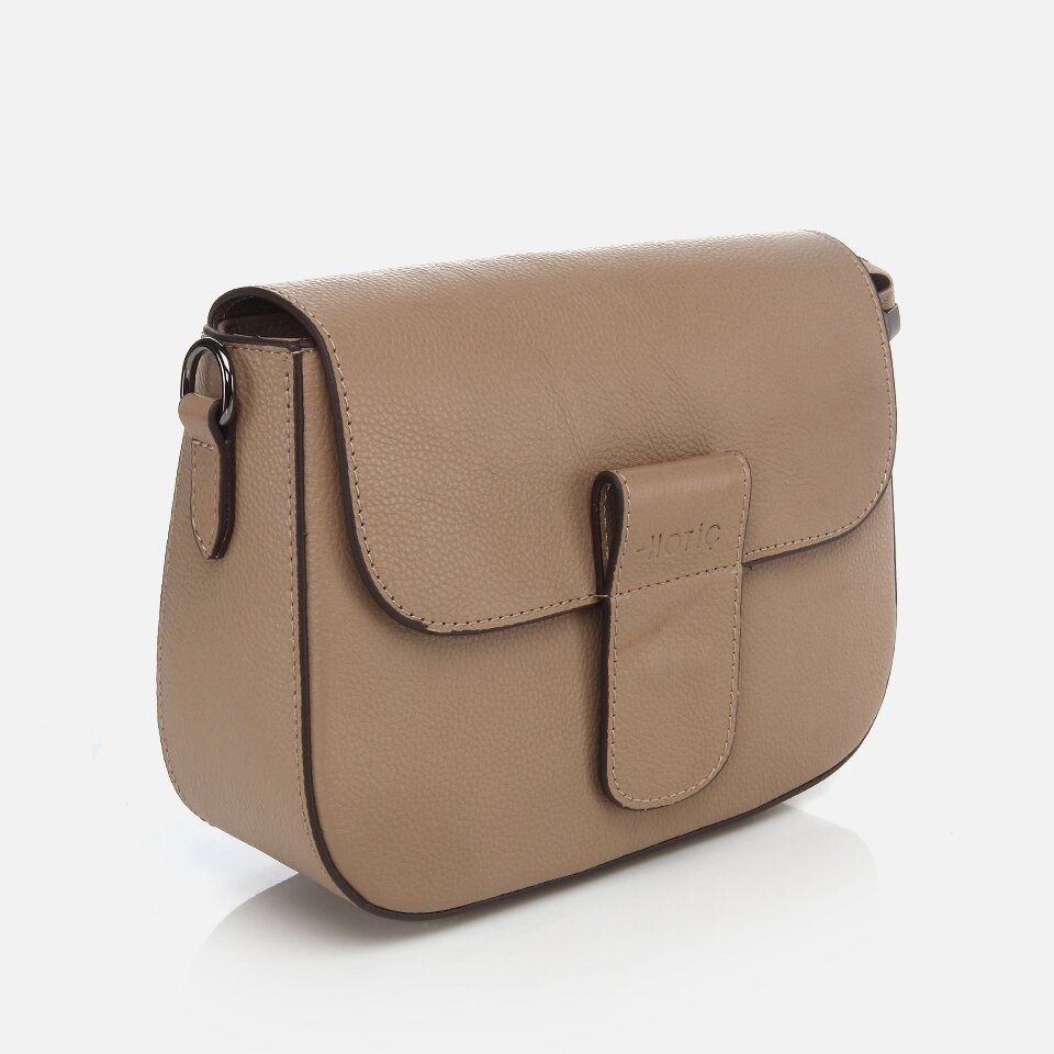 Genuine Leather Beige Women's Bag