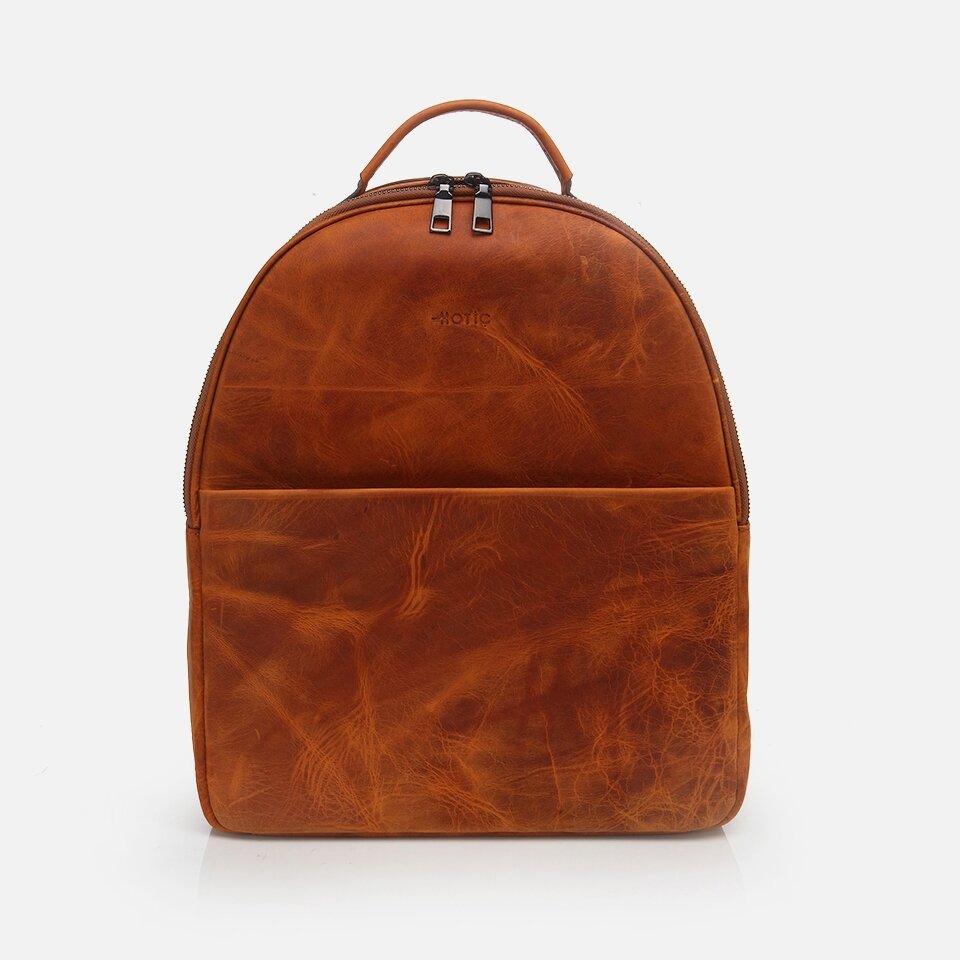 Genuine Leather Taba Men's Backpack