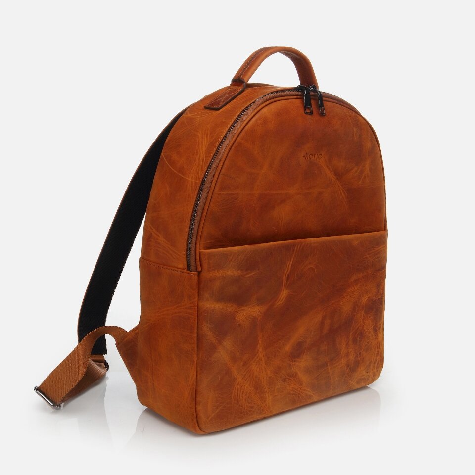 Genuine Leather Taba Men's Backpack