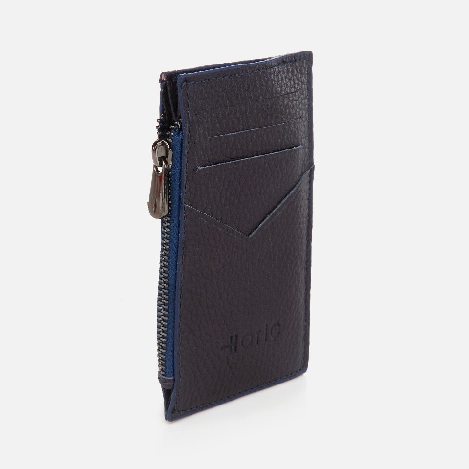 Genuine Leather Navy Blue Men's Wallet