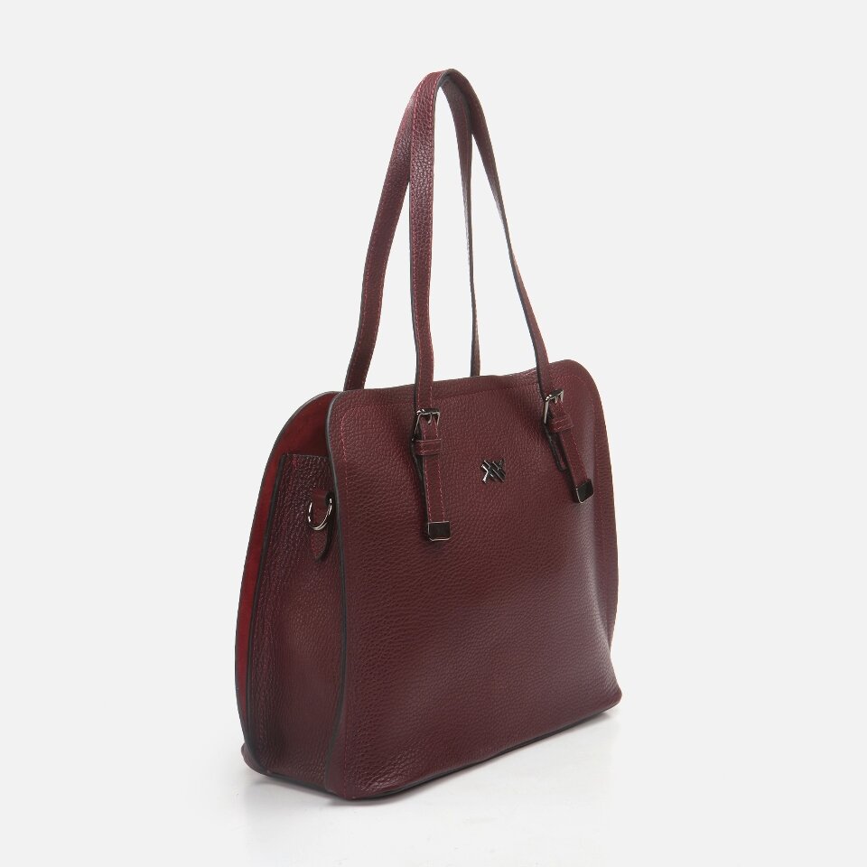 Genuine Leather Maroon Women's Bag