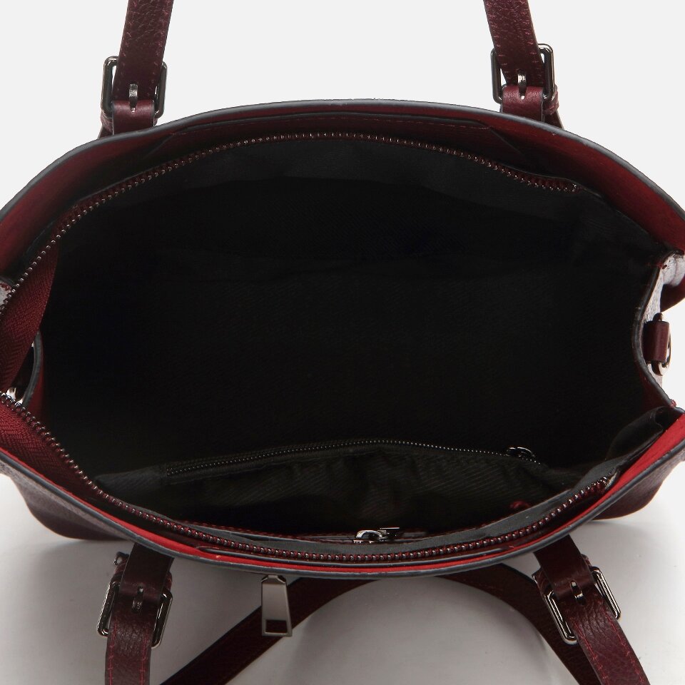 Genuine Leather Maroon Women's Bag