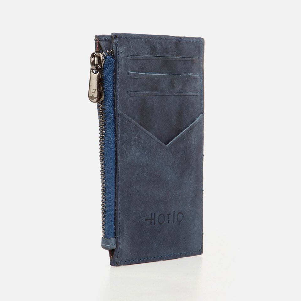 Genuine Leather Navy Blue Men's Wallet