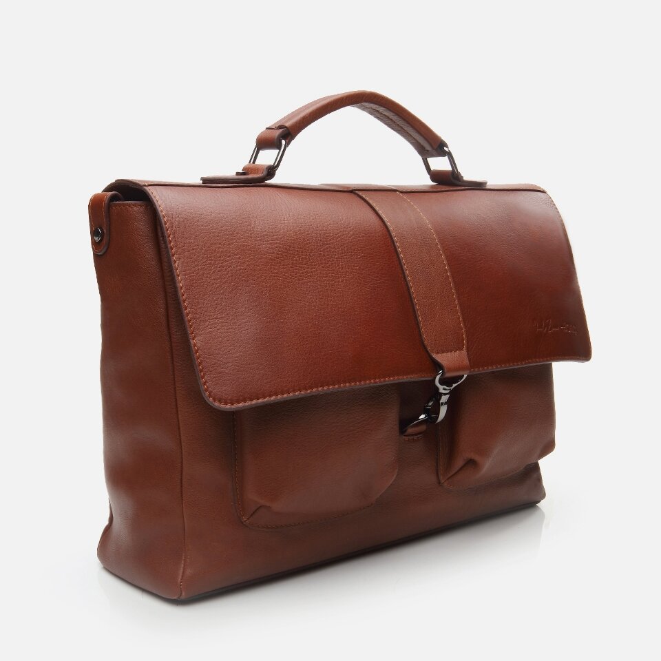 Genuine Leather Walnut Men's Bag x Danilo Zanna