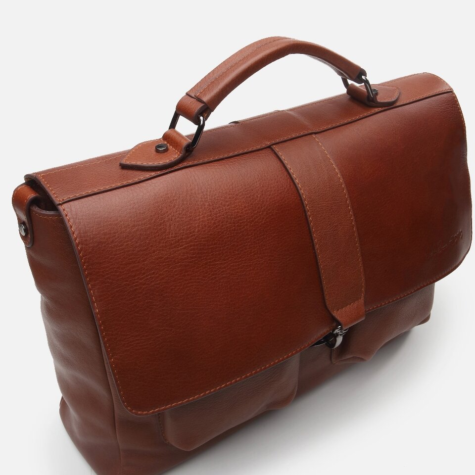 Genuine Leather Walnut Men's Bag x Danilo Zanna
