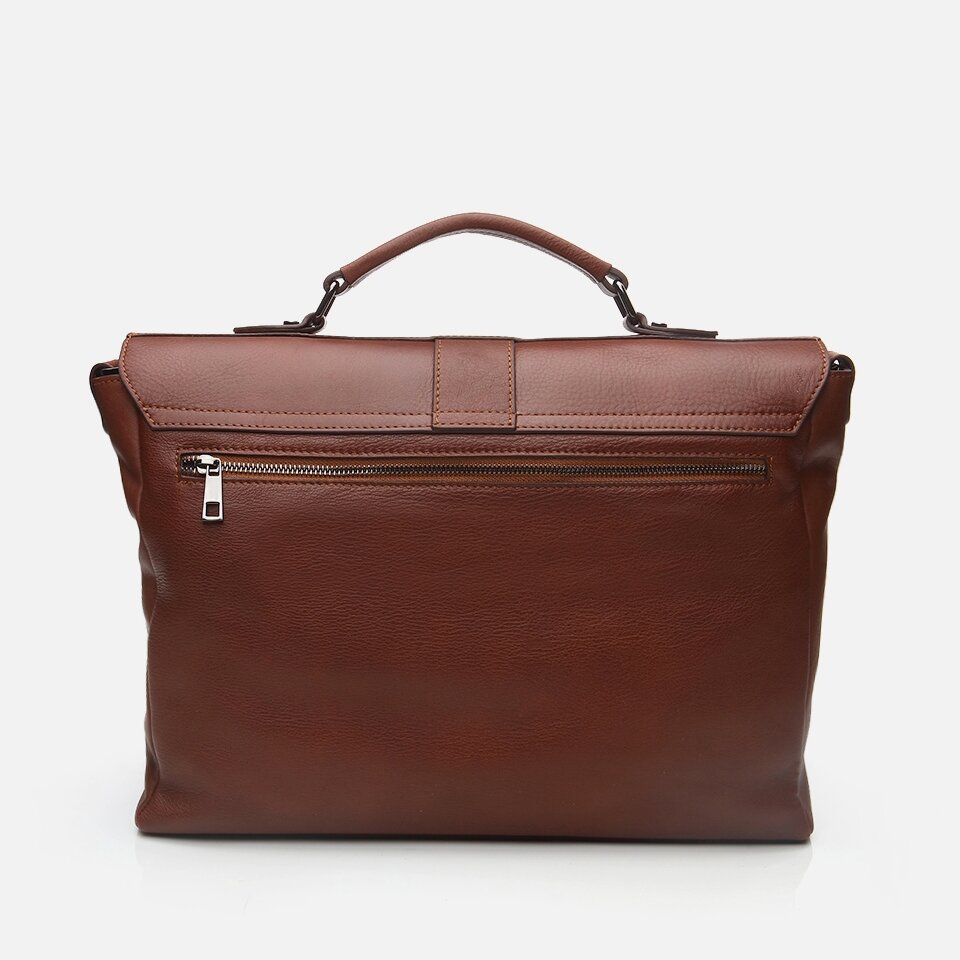 Genuine Leather Walnut Men's Bag x Danilo Zanna
