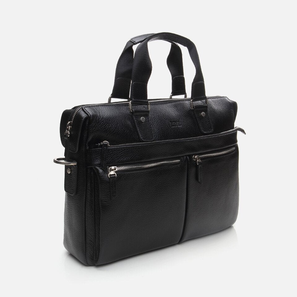 Genuine Leather Black Men's Bag