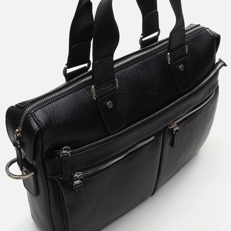 Genuine Leather Black Men's Bag