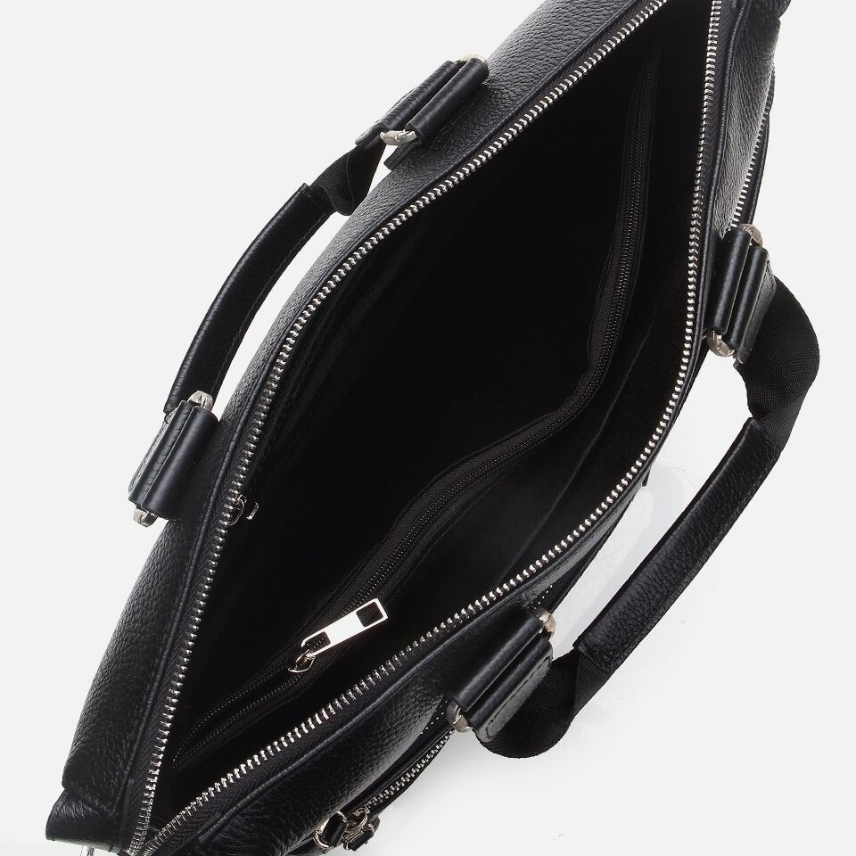 Genuine Leather Black Men's Bag