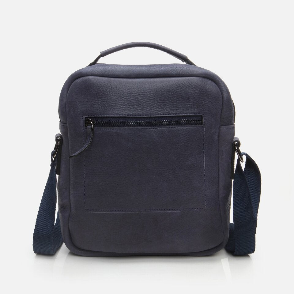 Genuine Leather Navy Blue Men's Bag
