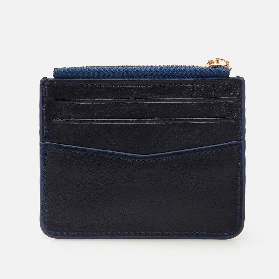 Genuine Leather Navy Blue Men's Wallet