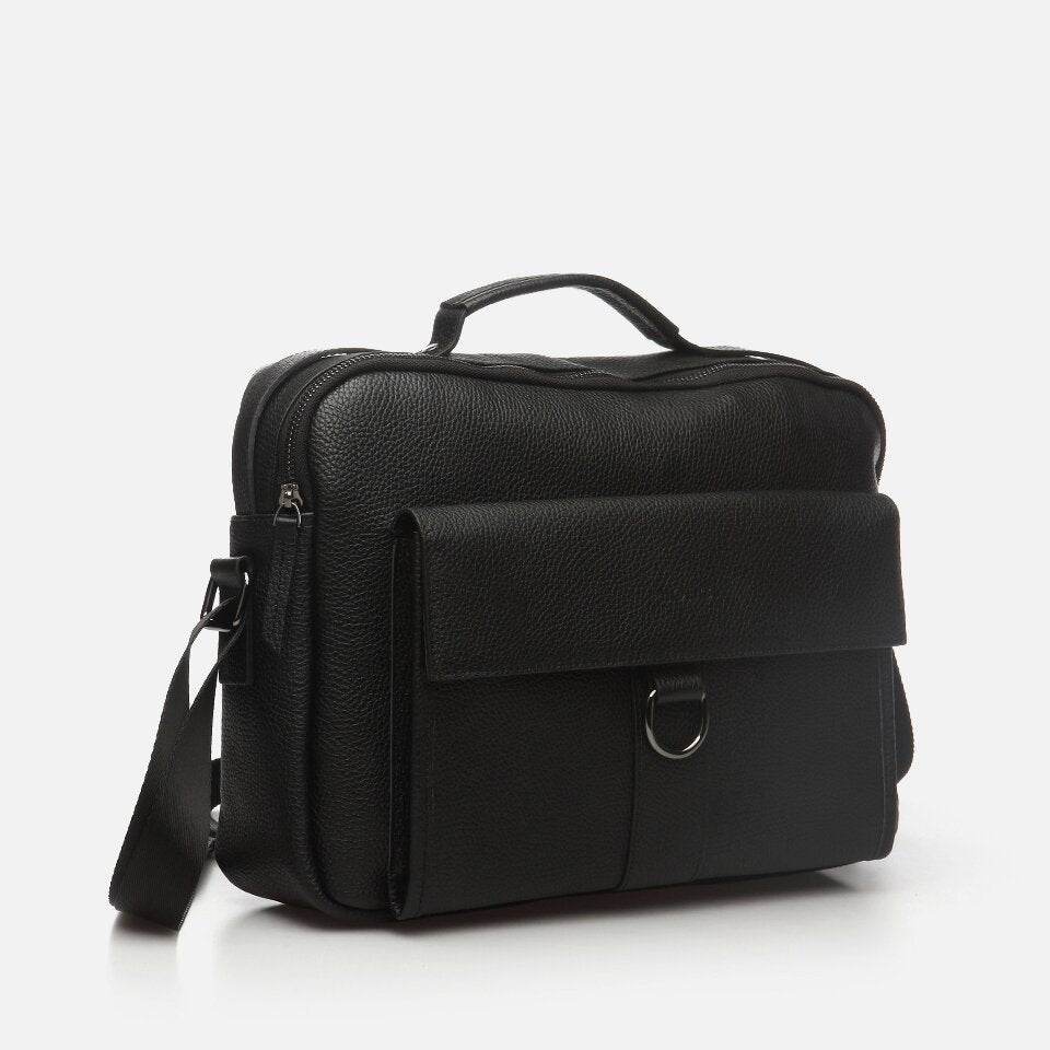 Genuine Leather Black Men's Bag