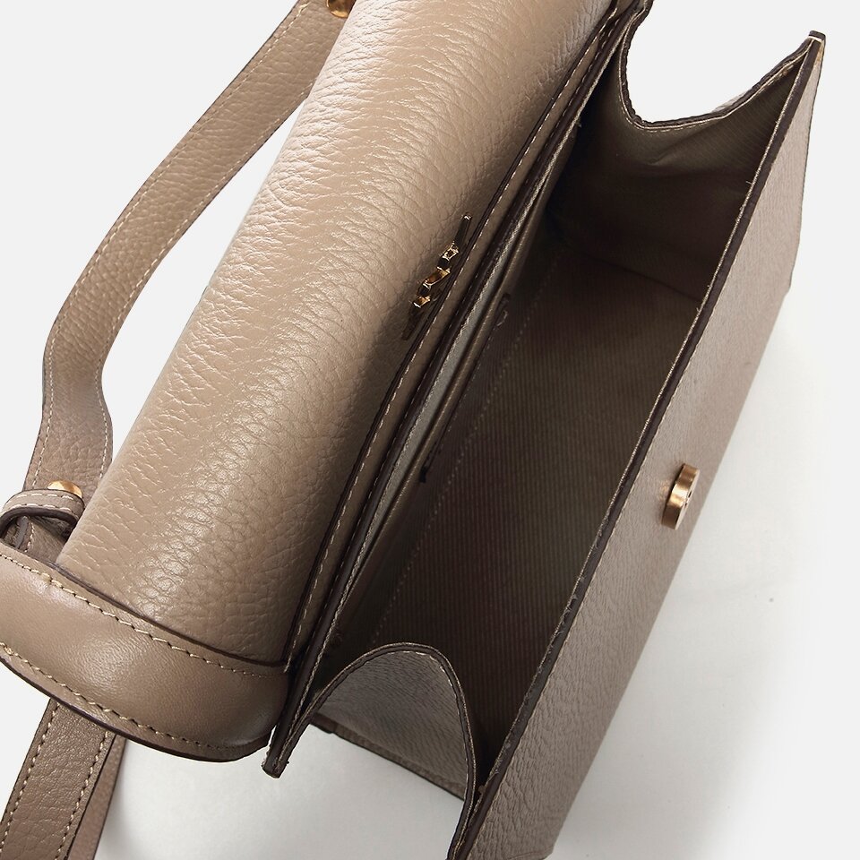 Genuine Leather Women's Brown Handbag