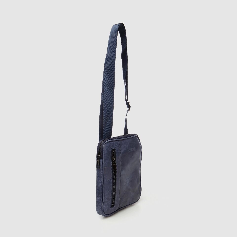 Genuine Leather Navy Blue Men's Bag