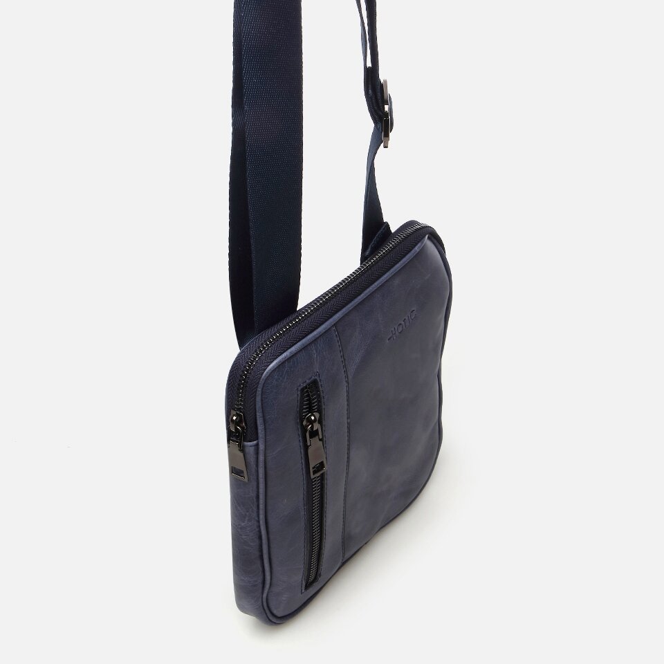 Genuine Leather Navy Blue Men's Bag