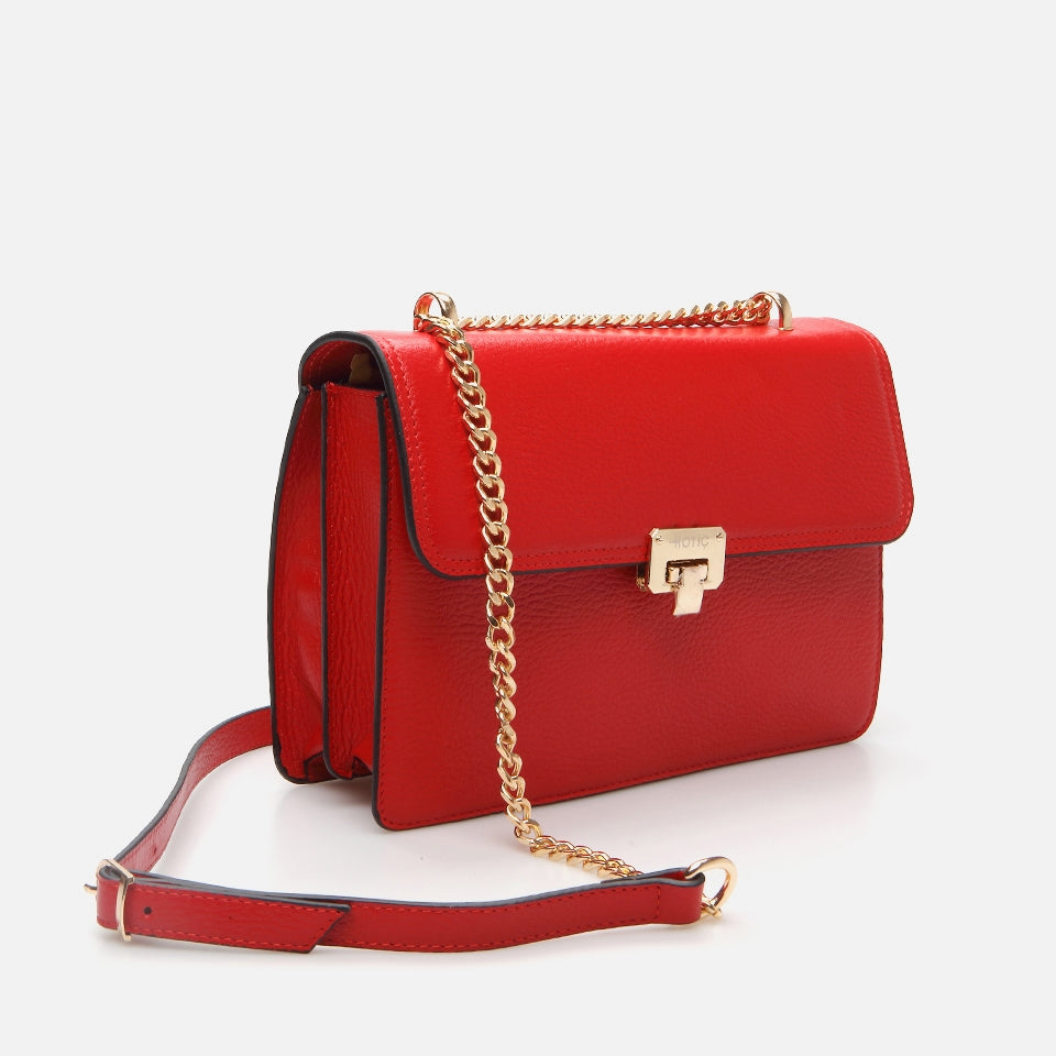 Genuine Leather Red Women's Bag