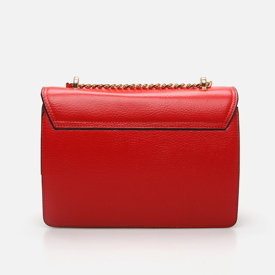 Genuine Leather Red Women's Bag