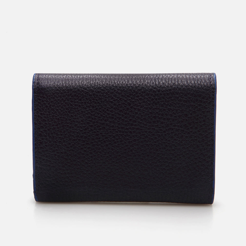 Genuine Leather Navy Blue Women's Wallet