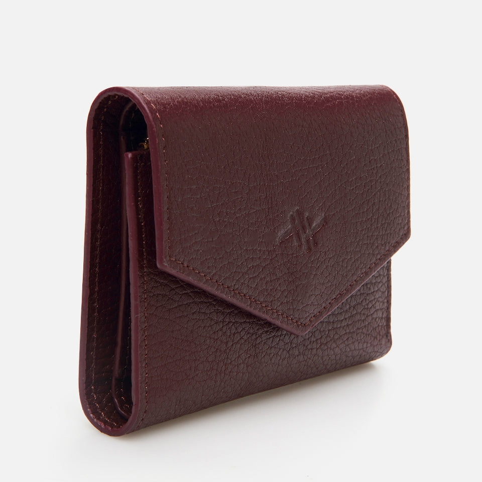 Genuine Leather Burgundy Women's Wallet
