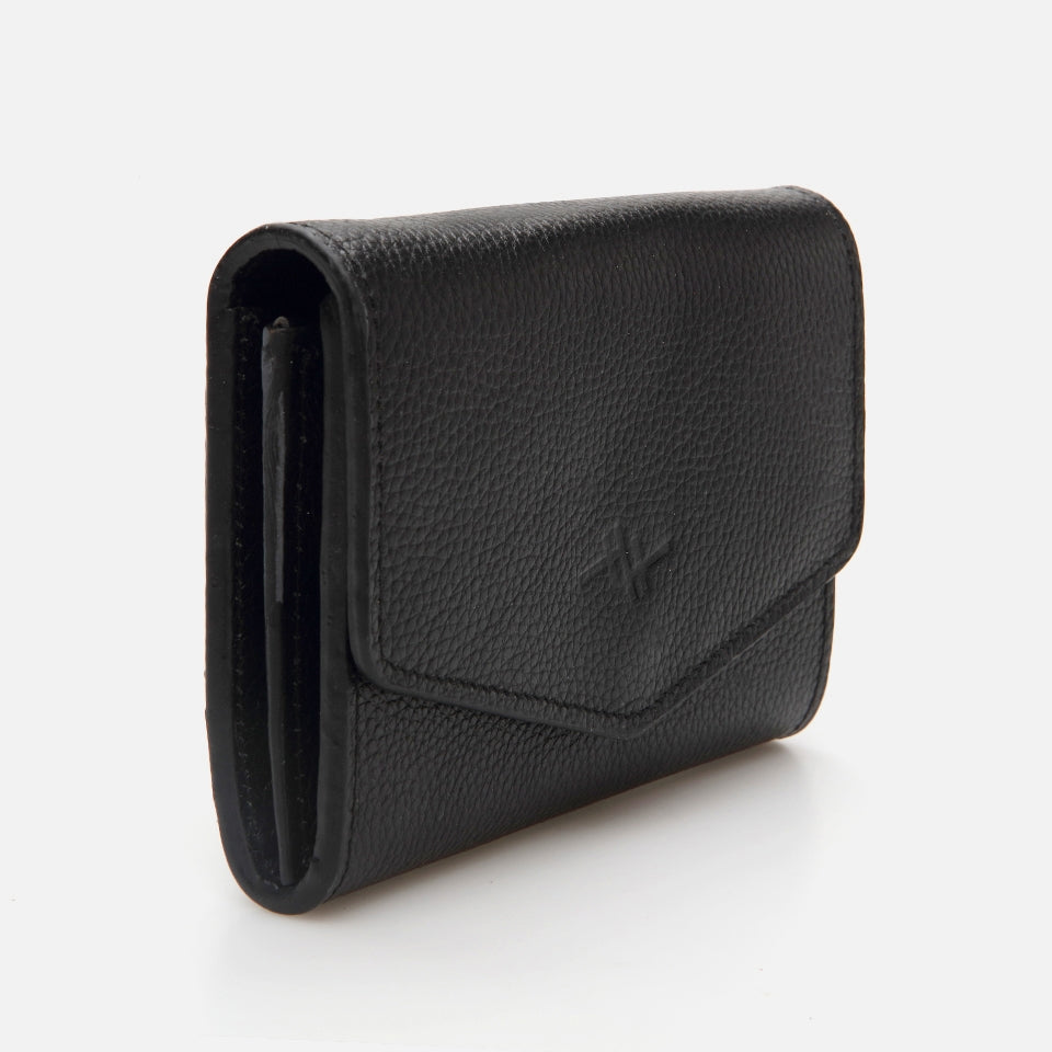 Genuine Leather Black Women's Wallet
