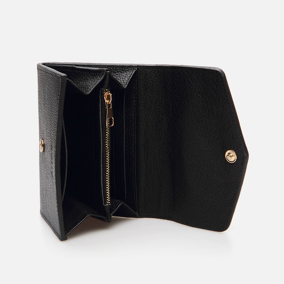 Genuine Leather Black Women's Wallet