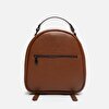 Genuine Leather Red Women's Backpack