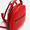 Genuine Leather Red Women's Backpack
