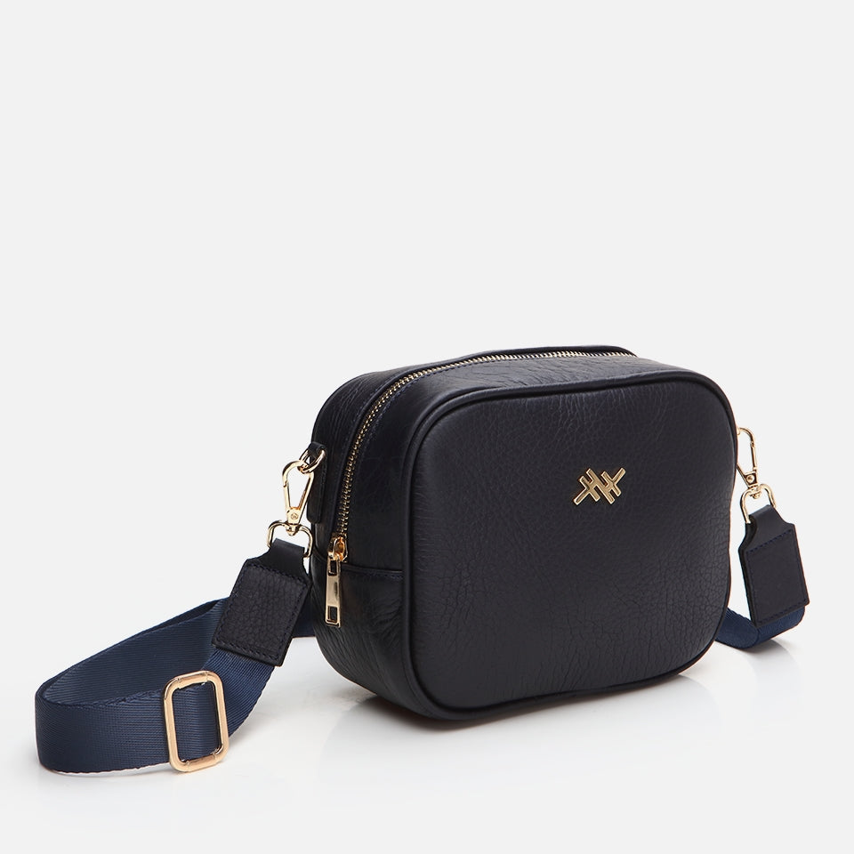 Genuine Leather Navy Blue Women's Mini (Crossbody) Bag
