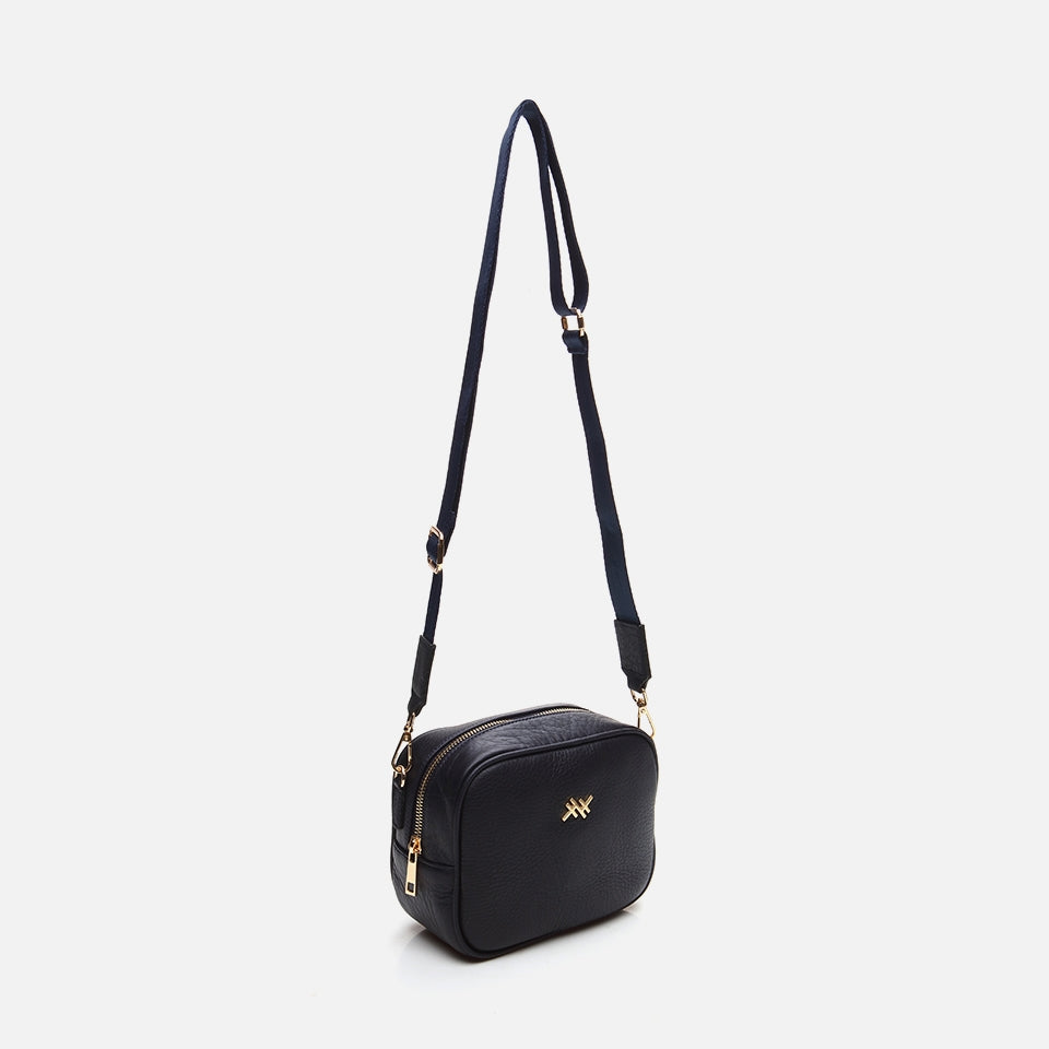 Genuine Leather Navy Blue Women's Mini (Crossbody) Bag