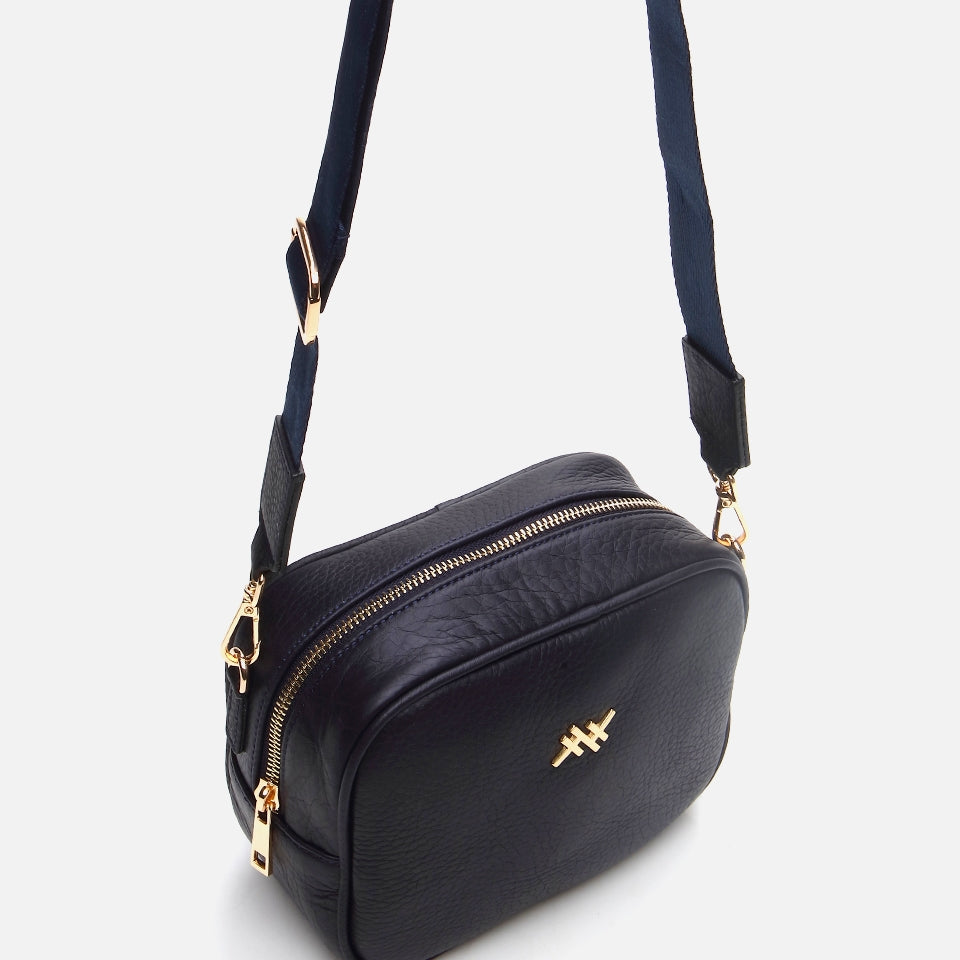 Genuine Leather Navy Blue Women's Mini (Crossbody) Bag