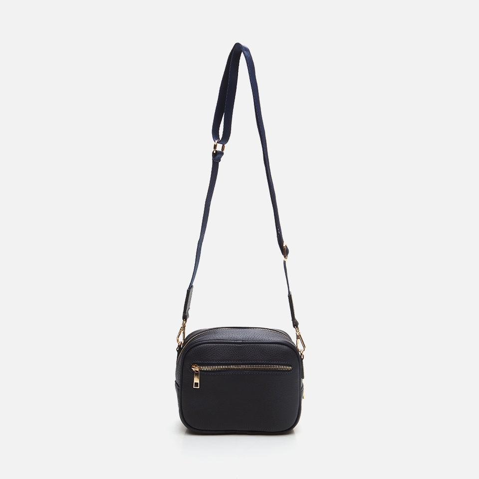 Genuine Leather Navy Blue Women's Mini (Crossbody) Bag