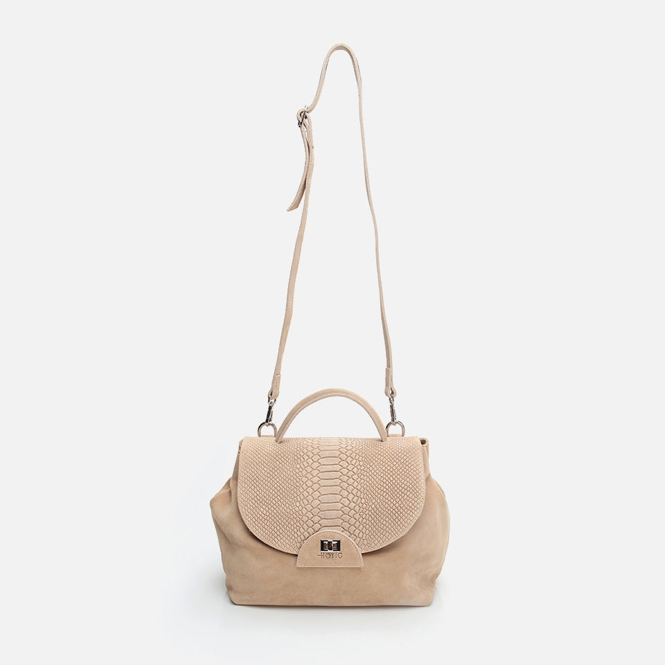 Genuine Leather Beige Women's Bag