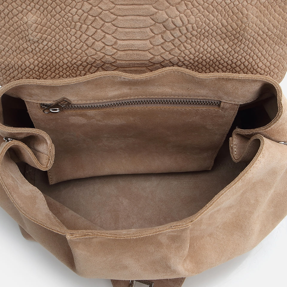 Genuine Leather Beige Women's Bag