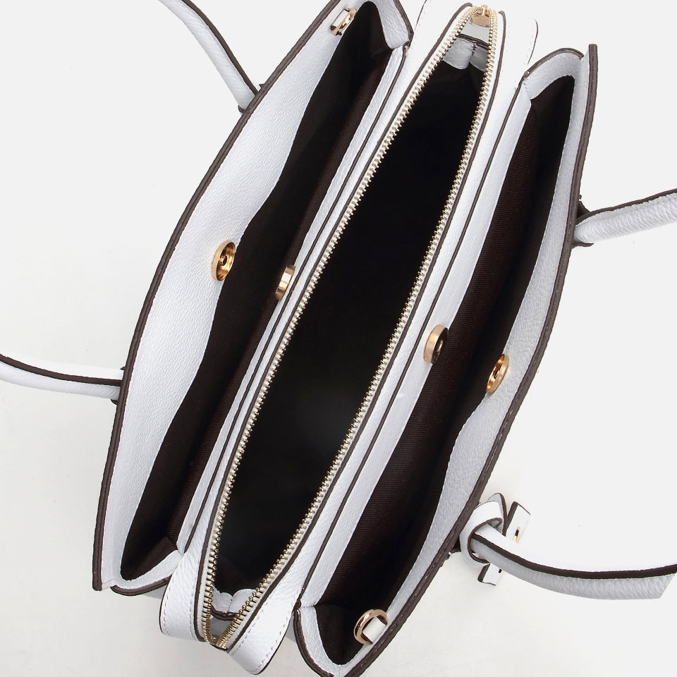 Genuine Leather White Women's Bag