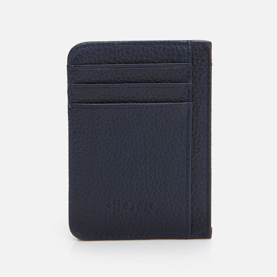 Genuine Leather Navy Blue Men's Wallet