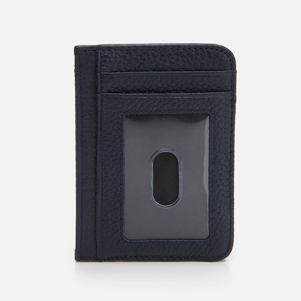 Genuine Leather Navy Blue Men's Wallet