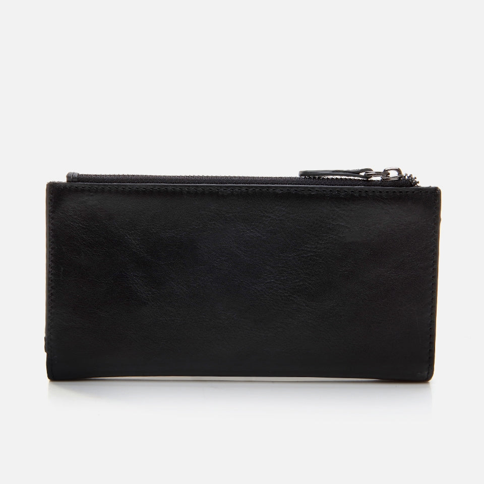 Genuine Leather Black Women's Wallet