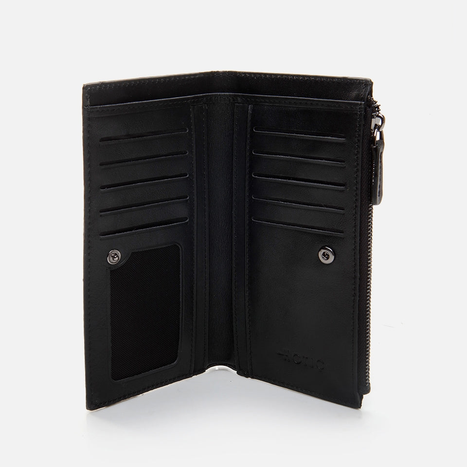 Genuine Leather Black Women's Wallet