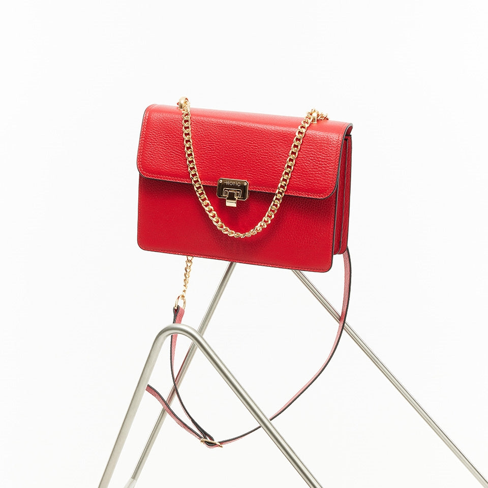 Genuine Leather Red Women's Bag