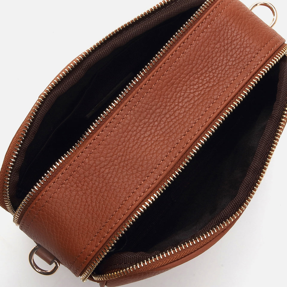 Genuine Leather Brown Women's Mini (Crossbody) Bag