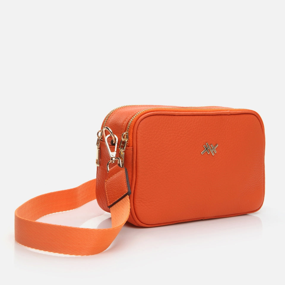 Genuine Leather Orange Women's Mini (Crossbody) Bag