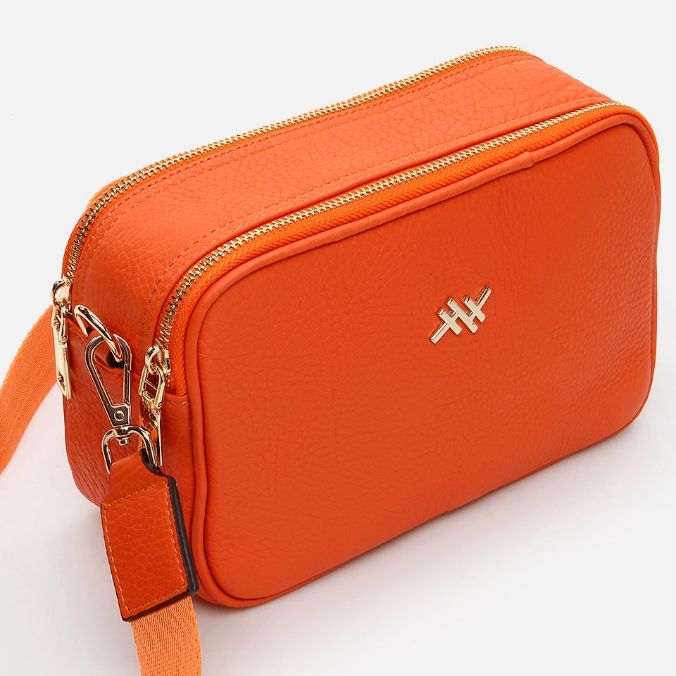 Genuine Leather Orange Women's Mini (Crossbody) Bag