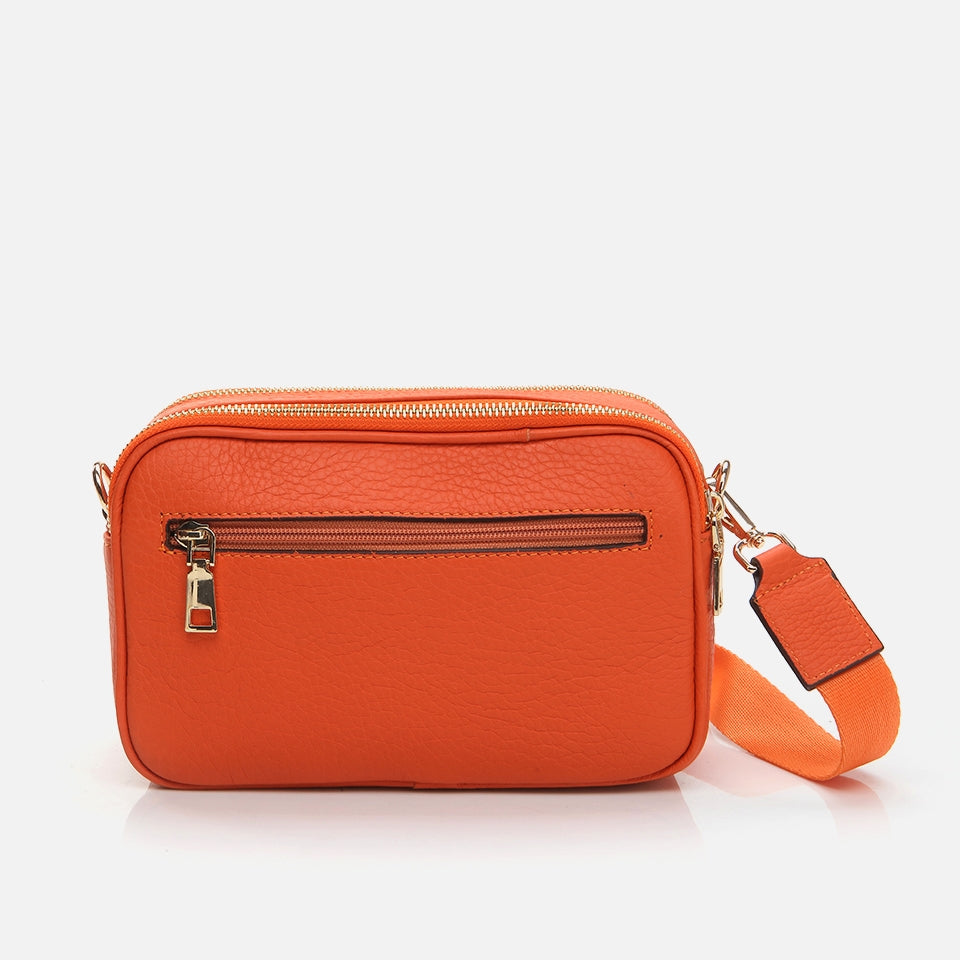 Genuine Leather Orange Women's Mini (Crossbody) Bag