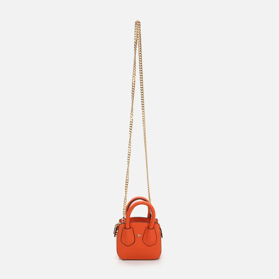Genuine Leather Orange Women's Mini (Crossbody) Bag