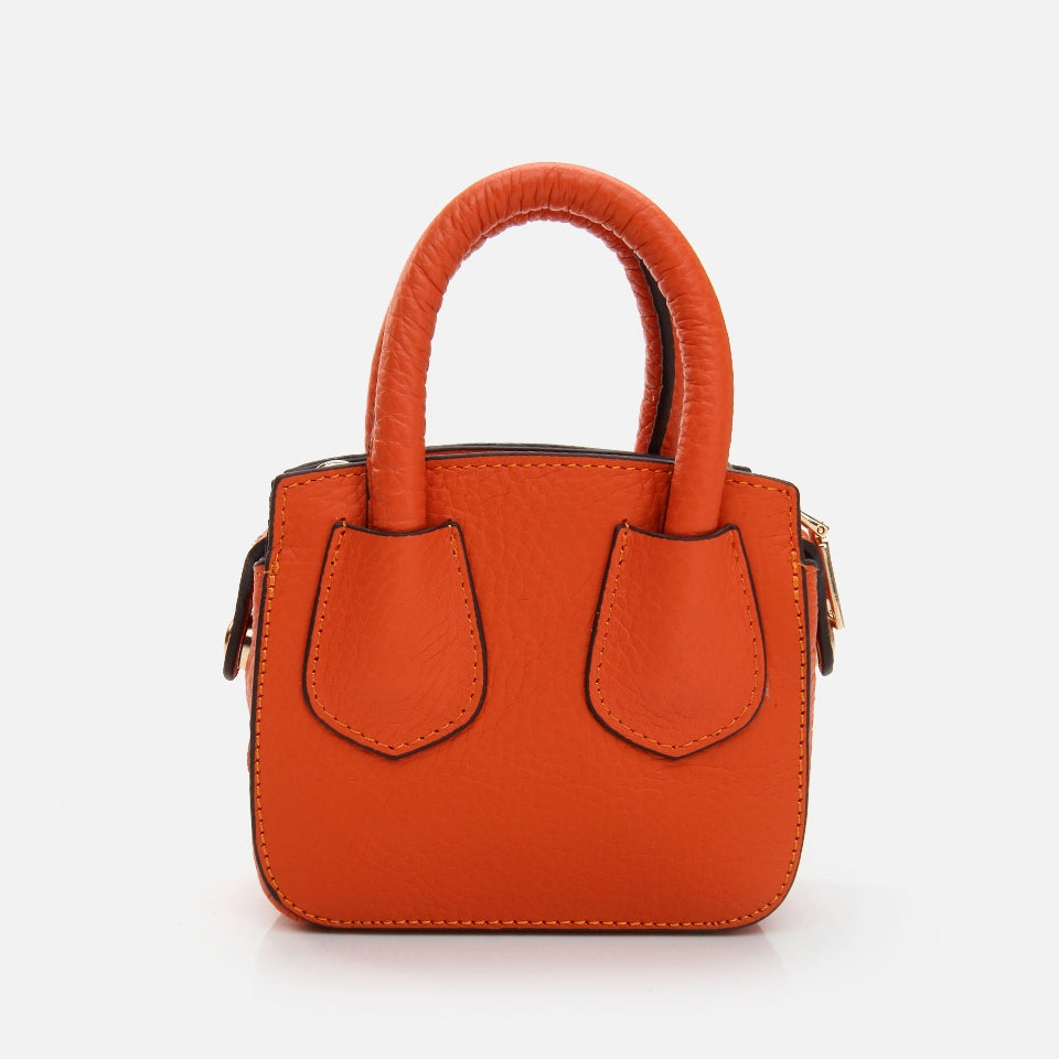 Genuine Leather Orange Women's Mini (Crossbody) Bag