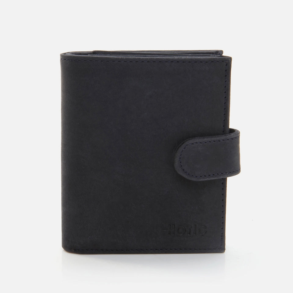 Genuine Leather Navy Blue Men's Wallet