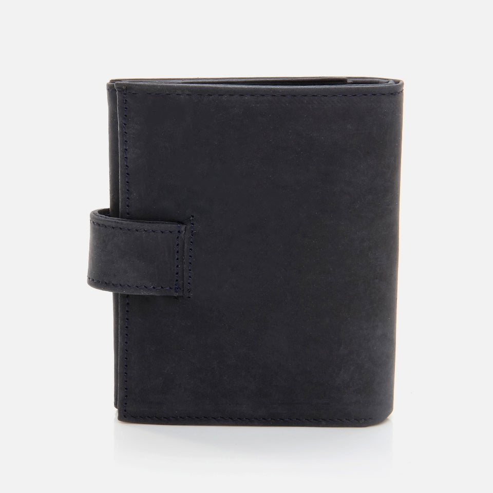 Genuine Leather Navy Blue Men's Wallet