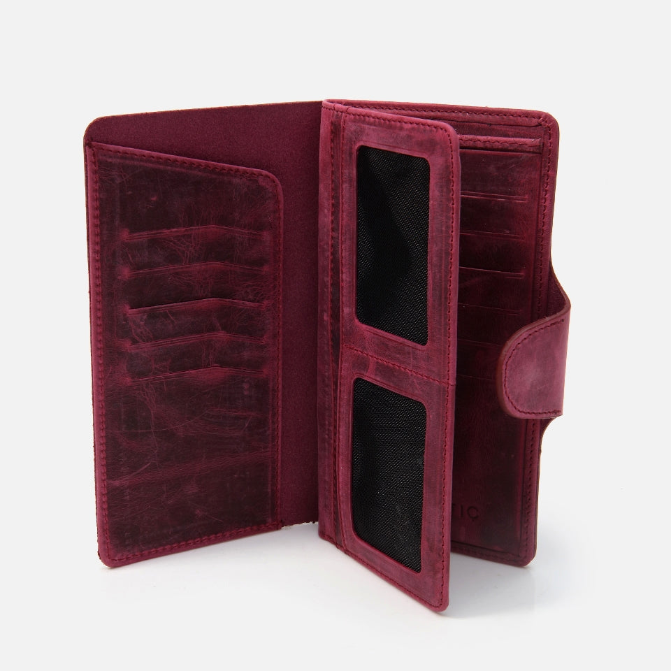 Genuine Leather Burgundy Women's Wallet